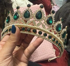 Genuine Emerald Gemstone Tiara