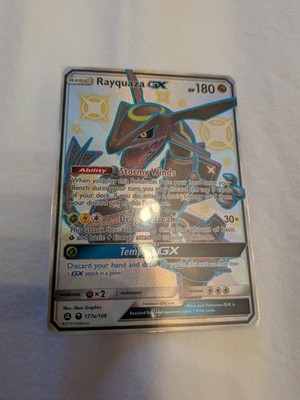 Shiny Rayquaza GX 177a/168 Hidden Fates Full Art Promo Pokemon