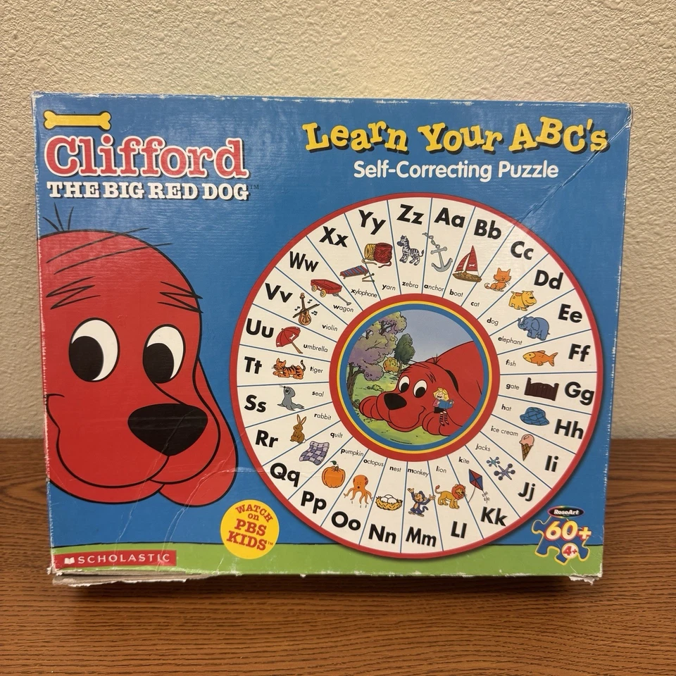 2003 Clifford The Big Red Dog Learn Your ABC's Floor Puzzle 69 Piece 19" - Image 3 of 4