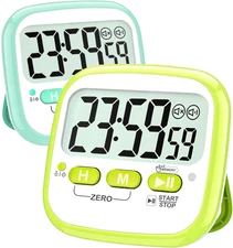 2 Pack Classroom Timers for Kids Teachers, Magnetic Countdown Digital Kitchen Ti