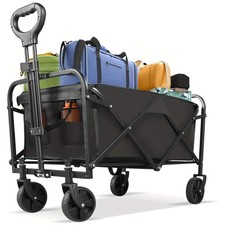 Folding Utility Cart Heavy Duty Large Capacity Garden Camping Shopping Cart