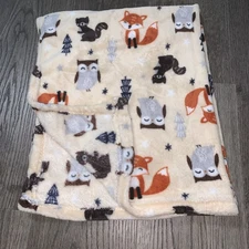 Parent's Choice Baby Blanket Woodland Fox Owl Squirrel Walmart Single Layer