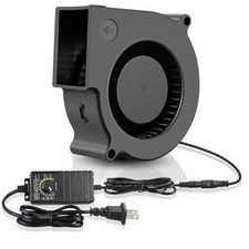 75mm x 30mm Blower Fan 12V with Variable Speed Controller 110V to 240V 75x30mm