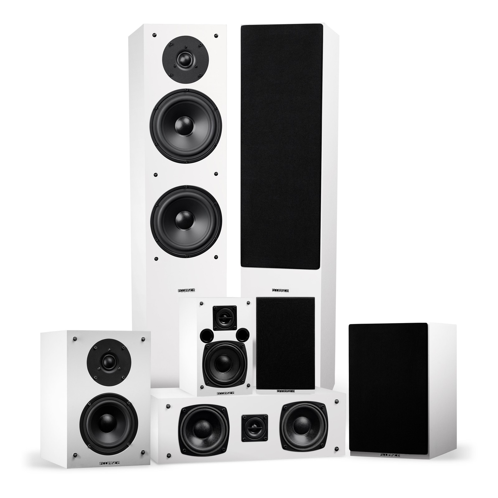 Fluance Elite Home Theater 7.0 Speaker System - White