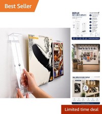 Clear Vinyl Record Display: Adjustable Wall Mount Floating Shelf Stand, 1 Pack