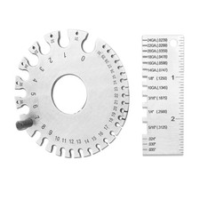 2PCS Sheet Metal Gauge Thickness Gage Measuring Tool US Standard Gauge Tools N