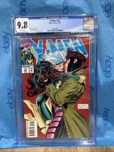 X-Men #24 Rogue And Gambit Famous Cover 9.8 CGC Graded Comic White pages