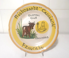 Piatto del Buon Ricordo da collezione - Ristorante "Cacciani" - Frascati