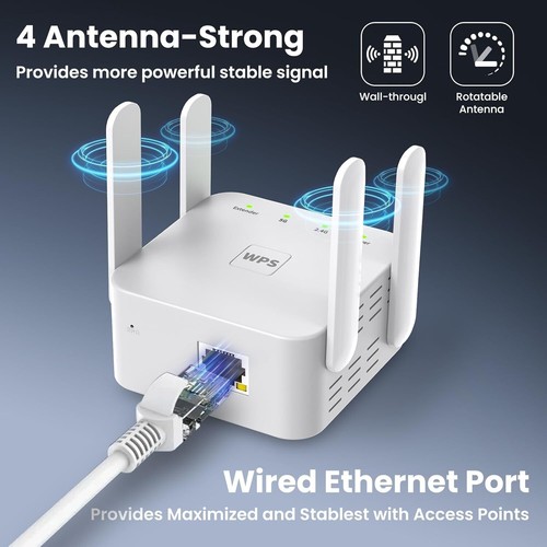 Enhance Your Home or Office WiFi with 5G/2.4G Wireless WiFi Extender 1200 Mbps - Picture 3 of 13