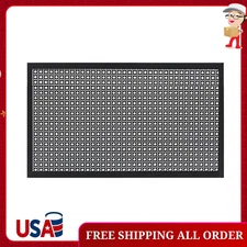 Aluminum Sheet 24 in x 36 in Indoor Outdoor Black Perforated Corrosion Resistant