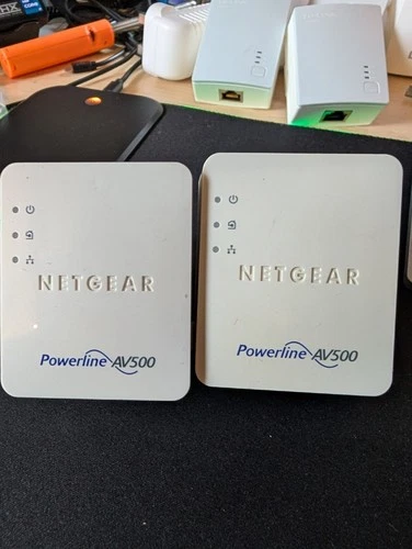 2 x NETGEAR XAV5201 Powerline Adapters AV500 Nano BT Sky Virgin TalkTalk