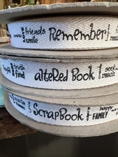 7 Gypsies Creative Imaginations scrapbooking Ribbon Twill #9047, 9045, 9046