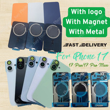 For iPhone17 17 Air 17 Pro Max Lot Back Glass Replacement With Metal Magnet Logo