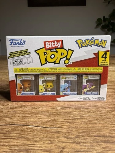 Funko Bitty Pop! Pokemon Charmander, Jolteon, Lapras, Rattata 4-Pack New Sealed