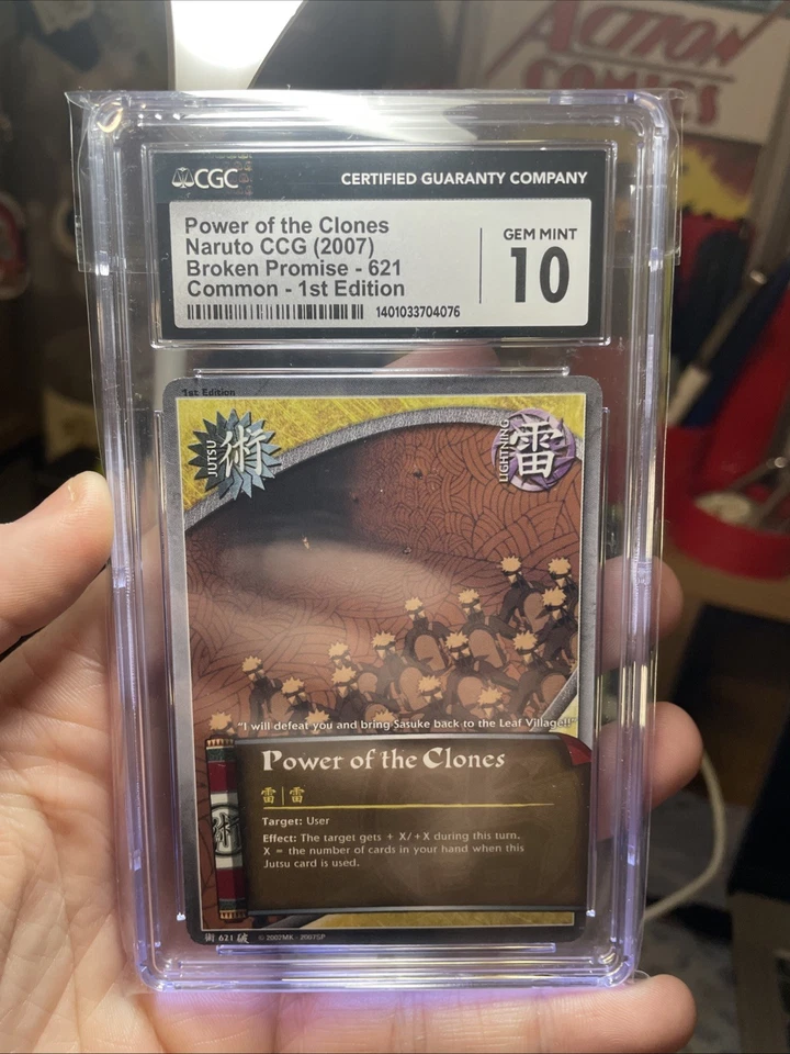 Naruto Card CCG Bandai Non Holo Power Of The Clones! Broken Promise 2007 CGC 10 - Image 4 of 4