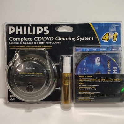 Philips Complete CD/DVD Cleaning System 4-in-1 Open Box Unused PH62030