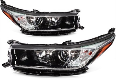 Fits Toyota Highlander 17-19 LH + RH LED DRL Projector Headlights Assembly Pair