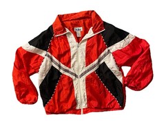 KIKS Vintage Women  s Nylon Windbreaker 80/90s Retro Streetwear Full Zip Large