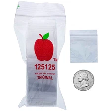 Apple Baggies 125125 – Clear Apple Resealable Bags | Small Storage Zip Bags
