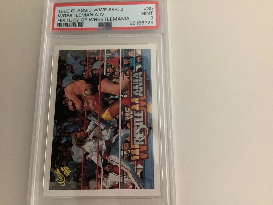 Donald Trump Ringside 1990 clásico WWF WRESTLEMANIA #35 HULK HOGAN, ANDRE PSA 9 Foto 2 de 4