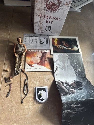 Tomb raider collectors edition survival kit with Lara Croft.