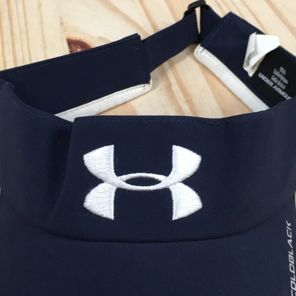 Sombrero con visera Under Armour negro frío para mujer azul OS ala curva logotipo bordado Foto 3 de 4