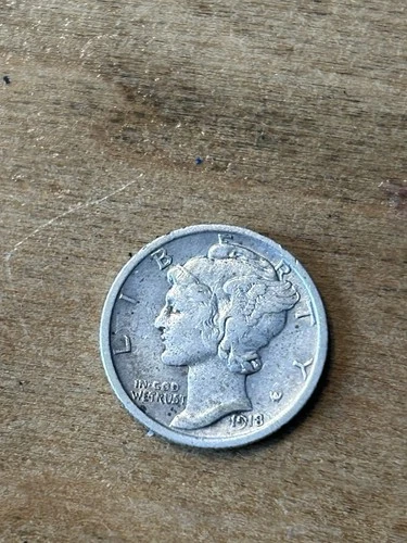 1918 Mercury Dime VF