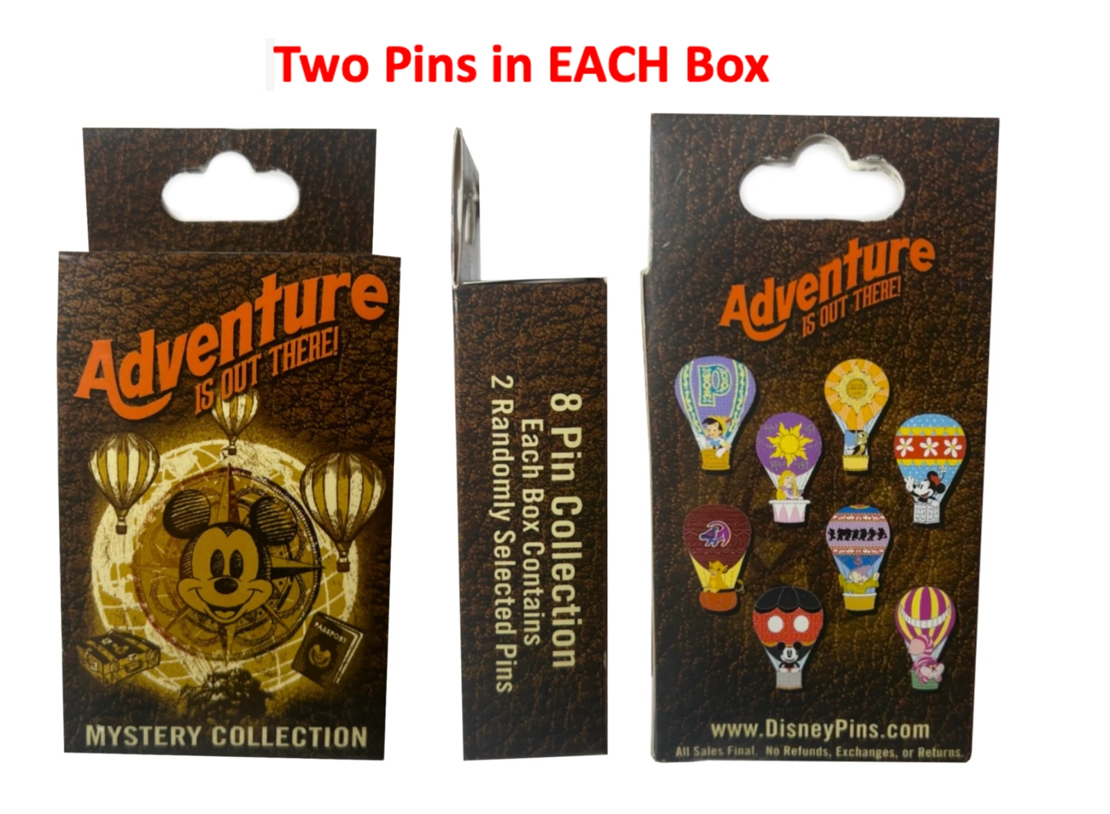 RARE Mystery Disney Pin Box SEALED Adventure is Out There Hot Air Balloons NEW