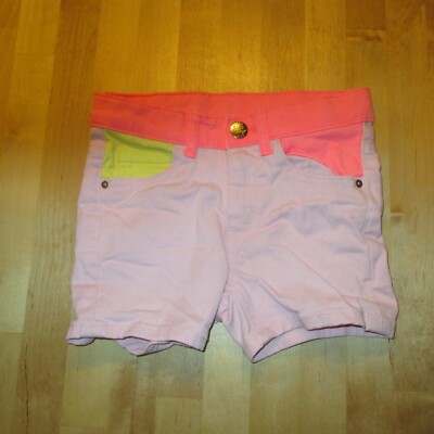 H&M kurze Denim Jeans rosa Neon Grösse 110 NEU & UNGETRAGEN
