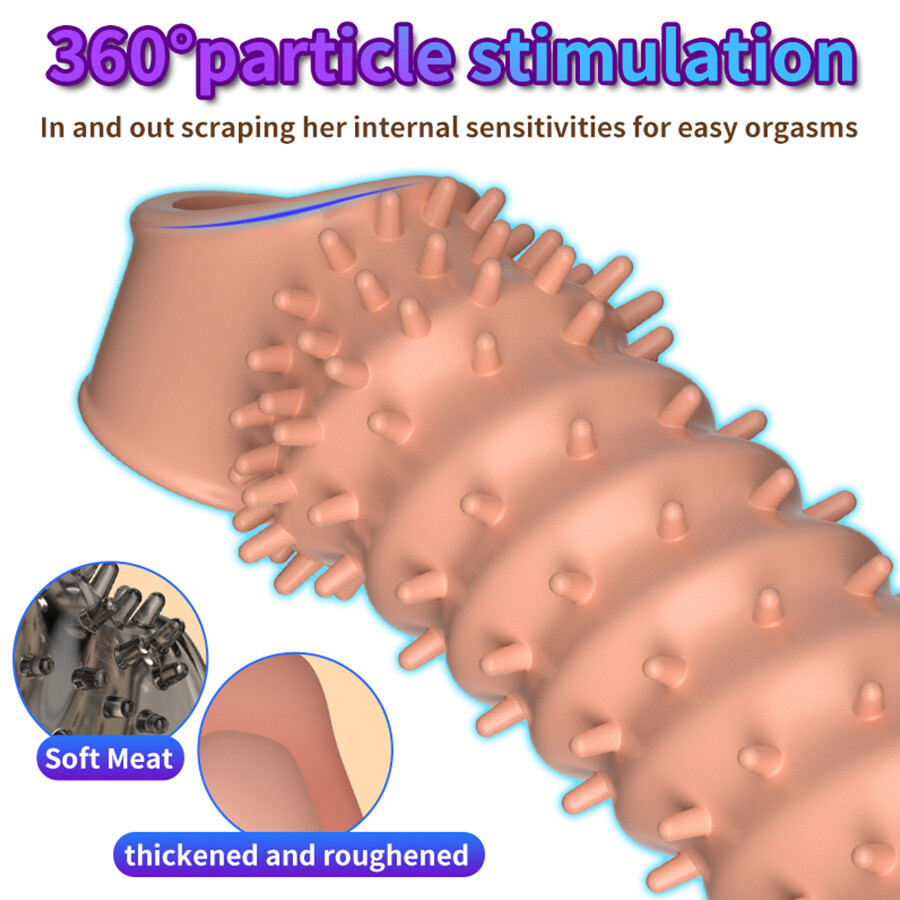 Penis-Sleeve Cock Girth Extention Sheath Enlarger Enhancer-Extender