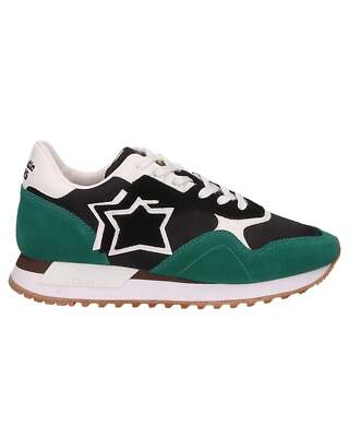 Atlantic Stars Low Shoes Dracoc Trainers Textile And Suede Black/Green Man  UK