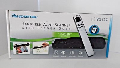 Pandigital Handheld Wand Scanner w/Feeder Dock ScanRite Technology New/Sealed