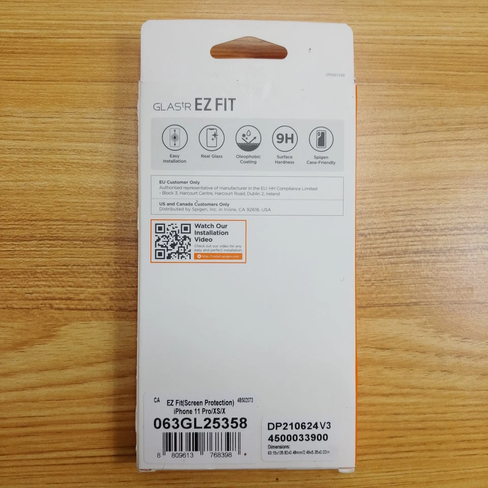 Spigen Apple iPhone 11 Pro / XS / X Glass Screen Protector 2 Pack 063GL25358 — 第 2/2 张图片