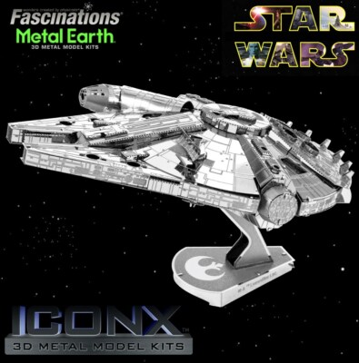 Metal Earth ICONX Star Wars Millennium Falcon 3D Metal Model Kit - DIY Advanced Building Puzzle - View #3