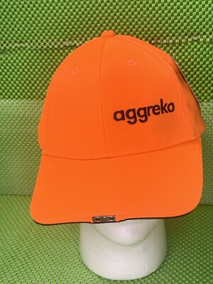 PORT AUTHORITY aggreko Orange Baseball Cap w/LED light Flashlight Brim For Hunt