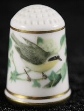 China Thimble Franklin LTD Edition 1979 Yeloow throat British Birds