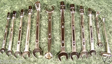 12pc FLEX SOCKET OPEN END WRENCH SET SAE and METRIC Flexible Head heavy duty new