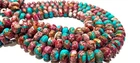 Natural Purple Dahlia Kingman Copper Turquoise Plain Smooth 8mm Beads Sold