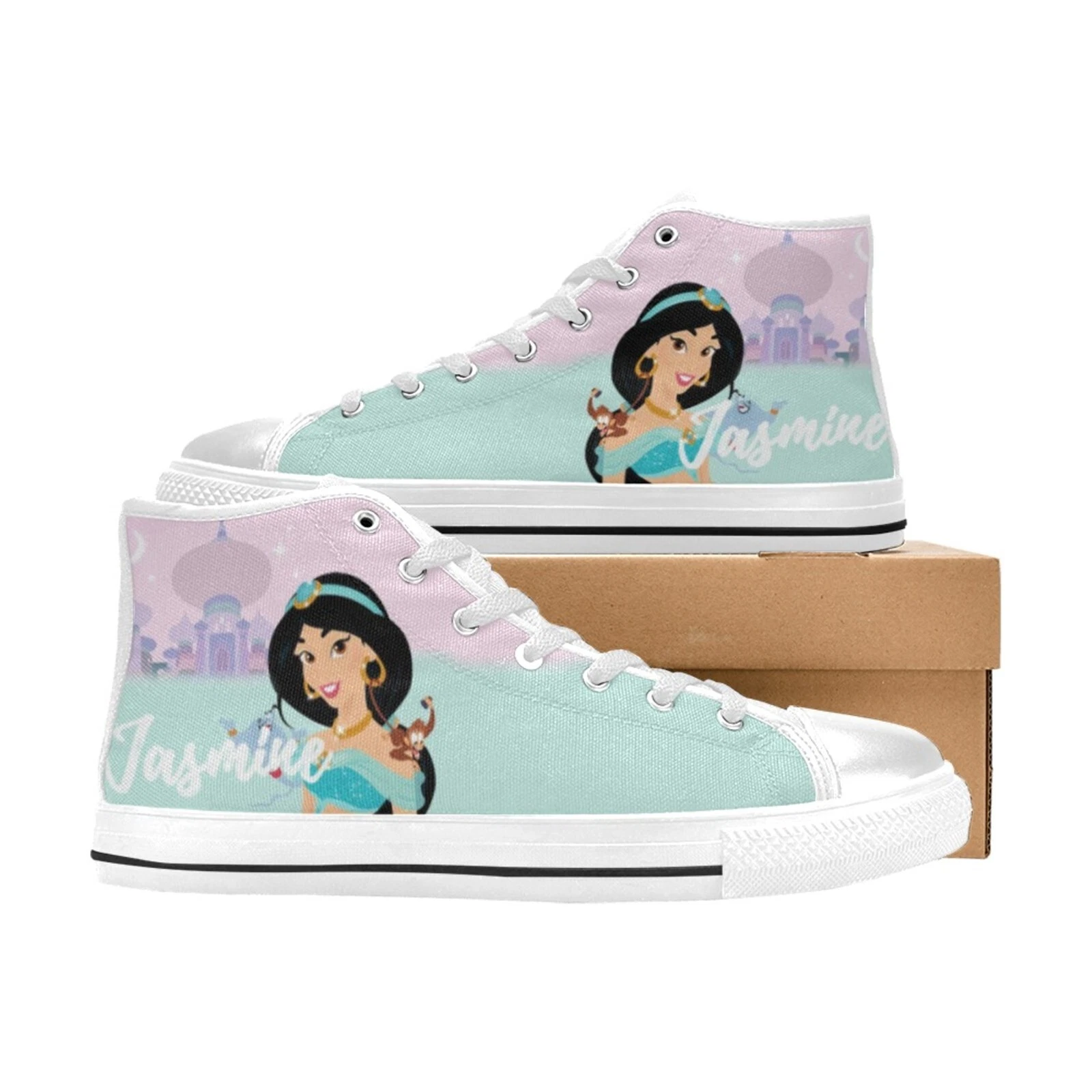 Princess Jasmine High Top Shoes Sneakers, Birthday Gift for Him Her