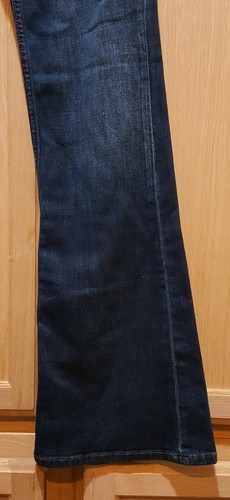 Calvin Klein WF41A01 Dark Cyan Stretch Denim Flare Jeans w/Glitter Belt 4x34 $99 - Picture 3 of 5
