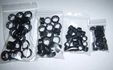 (80) Black Power Wire FireWall Snap Grommets 0,2,4,8 Ga Fire Wall Car Audio Pack