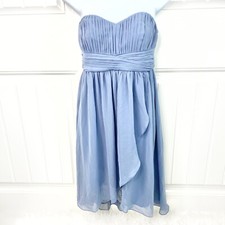 Anthropologie BHLDN Hitherto Women's Blue Strapless Alice Chiffon Dress Size 2