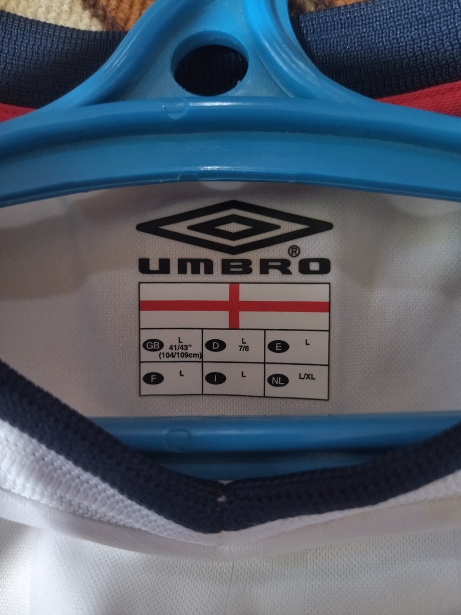 Maillot Domicile Angleterre 2001-2003 Umbro Manches Longues Taille M - Occasion