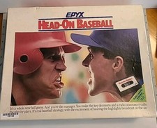 Vintage 1988 Epyx Head-On Baseball Board Game Cassette