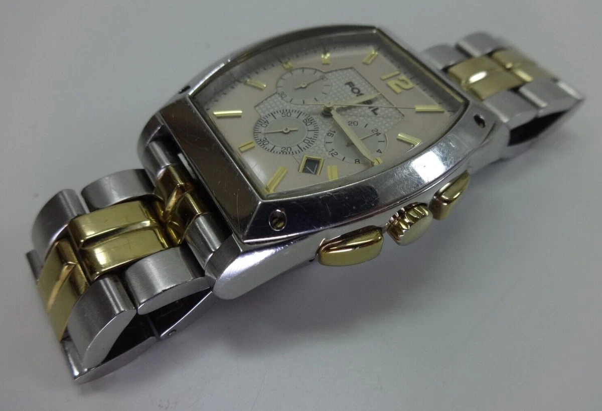 Fossil Watch Mens Chunky Arkitekt FS 4252 Silver Stainless Steel Chronograph