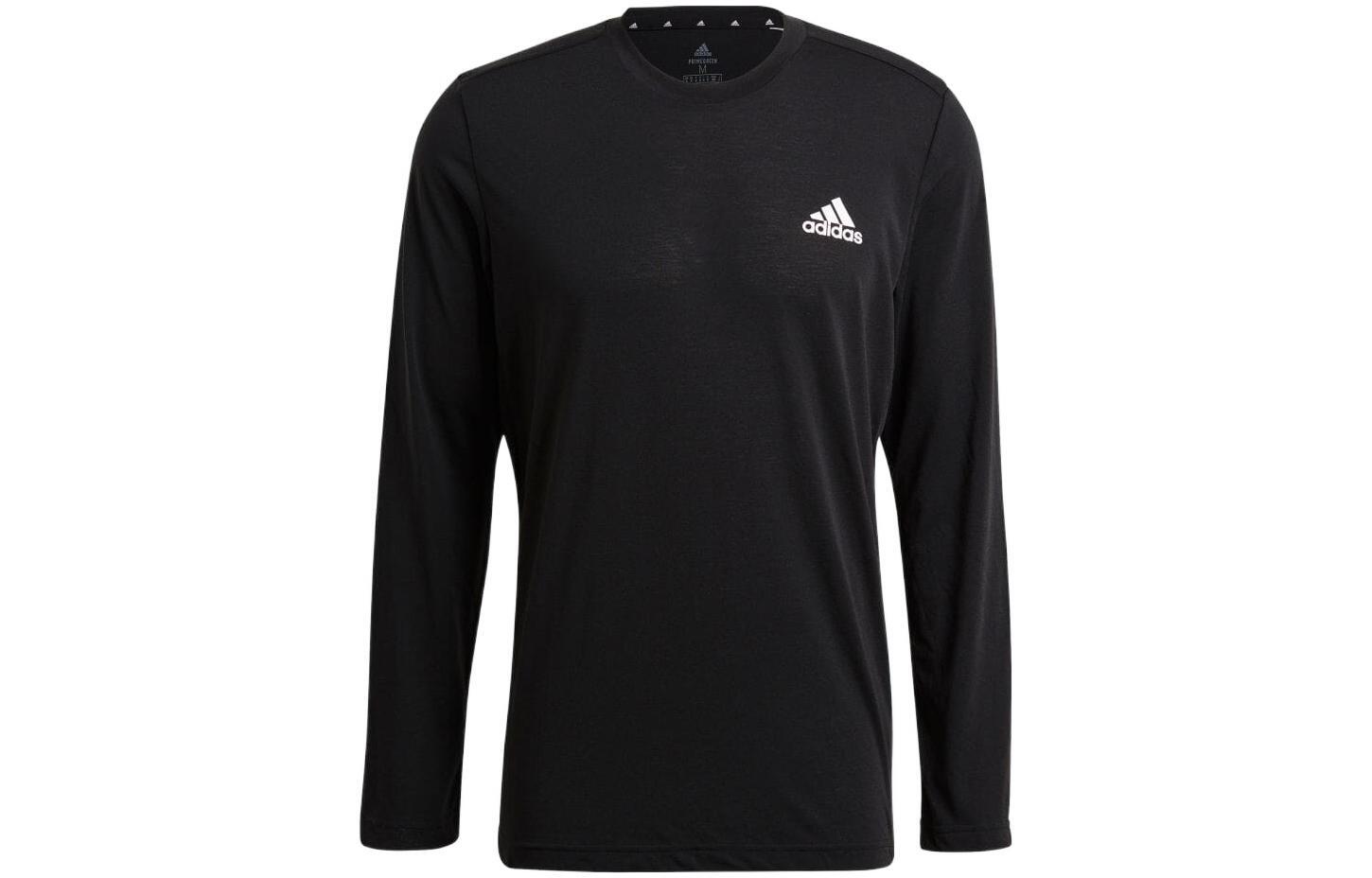 футболка с круглым вырезом и длинным рукавом с однотонным логотипом adidas