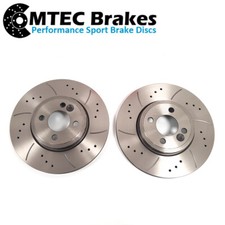 MINI COOPER S JCW R55 R56 R57 R58 Front Vented Drilled Grooved Brake Discs 294mm