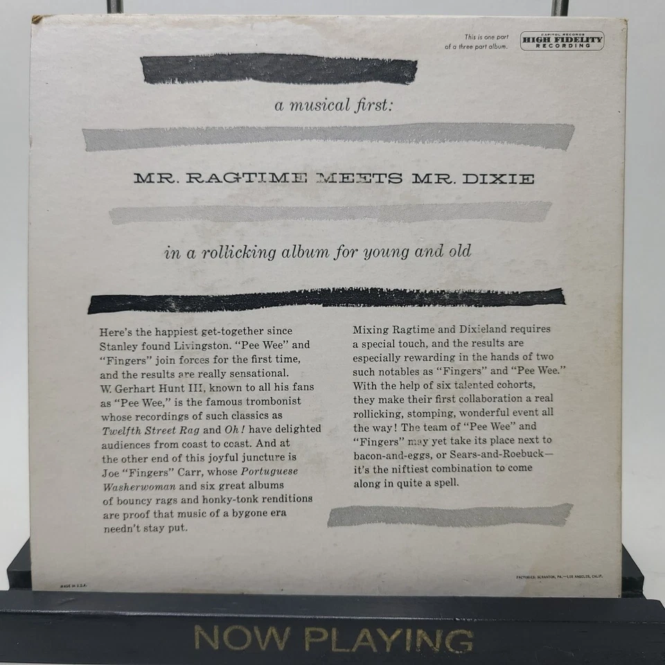 Pee Wee Hunt & Joe "Fingers" Carr -Pee Wee & Fingers 7" 45rpm Vinyl EP VERY GOOD - Image 2 of 4