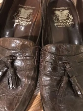 Johnston Murphy Genuine Crocodile Mens Shoes Size 9.5