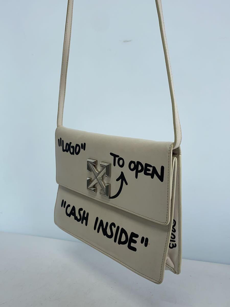 OFF-WHITE SHOULDER BAG JITNEY CASH INSIDE White TOTAL OFF-WHITE SHOULDER BAG JITNEY CASH INSIDE White TOTAL